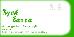 nyek barta business card