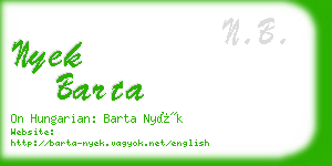nyek barta business card